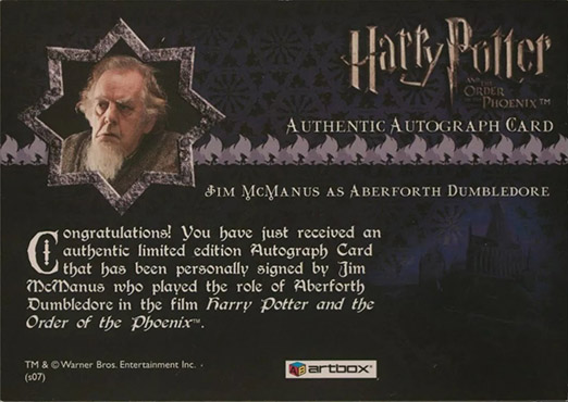 Jim McManus as Aberforth Dumbledore - Back