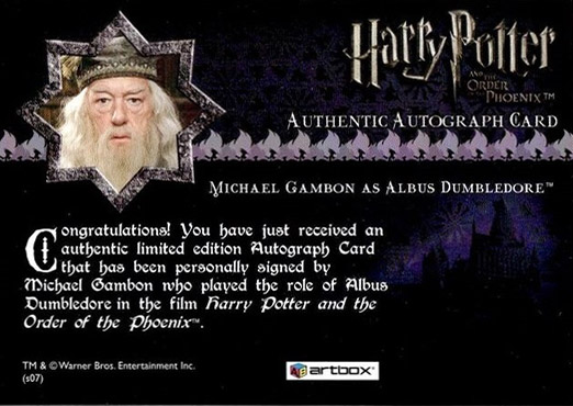 Michael Gambon as Albud Dumbledore - Back