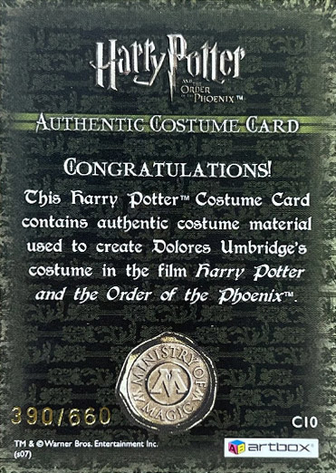 C10 - Dolores Umbridge's Costume - Back