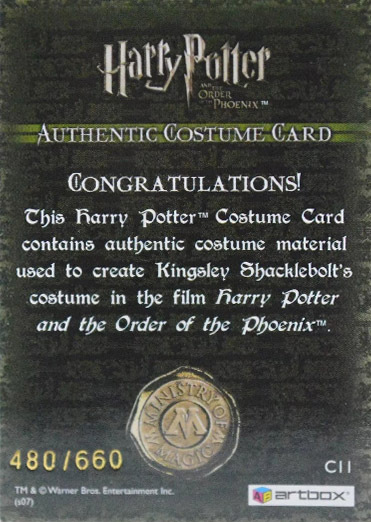 C11 - Kingsley Shacklebolt's Costume - Back