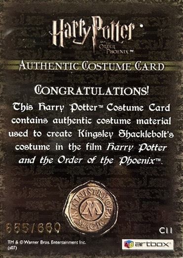 C11 - Kingsley Shacklebolt's Costume - Back