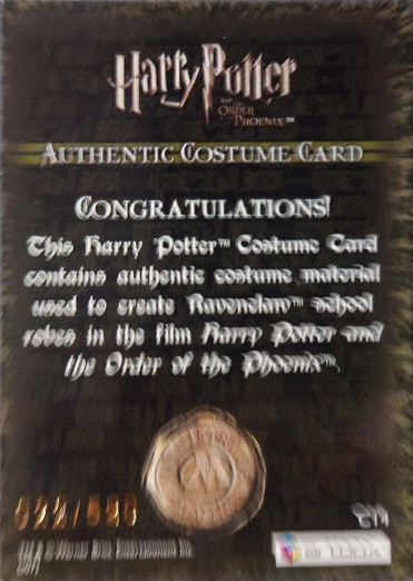 C14 - Ravenclaw School Robes - Back