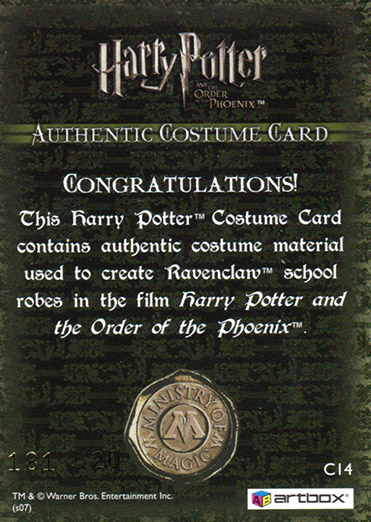 C14 - Ravenclaw School Robes - Back