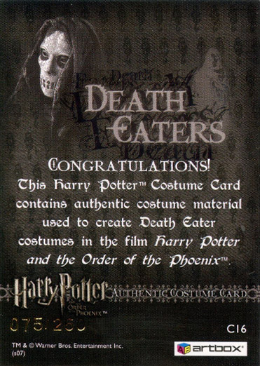 C16 - Death Eater Costume - Back