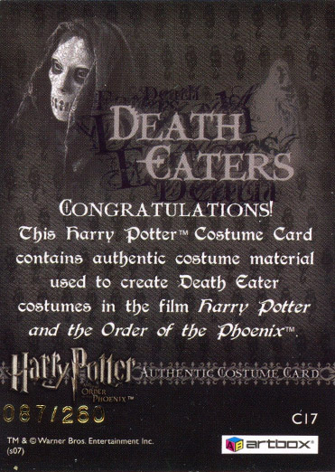 C17 - Death Eater Costume - Back