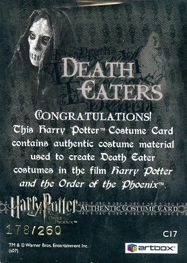 C17 - Death Eater Costume - Back