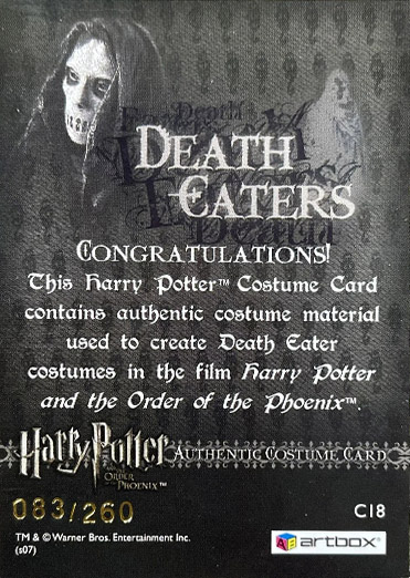 C18 - Death Eater Costume - Back