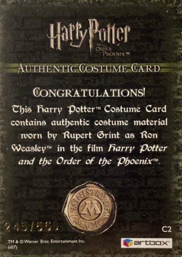 C2 - Ron Weasley's Shirt - Back