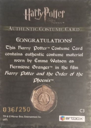 C3 - Hermione Granger's Jumper - Back