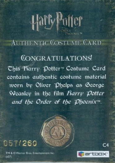 C4 - George Weasley's Shirt - Back