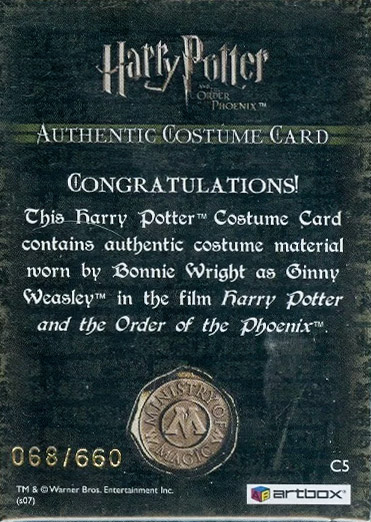 C5 - Ginny Weasley's Jumper - Back