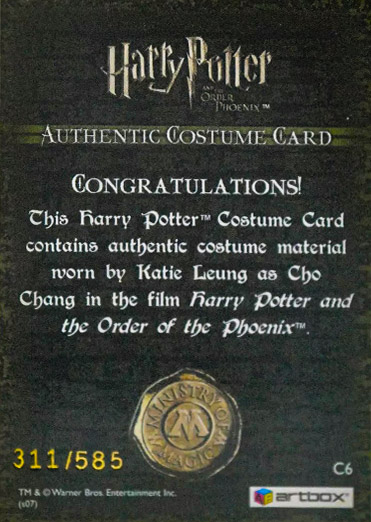 C6 - Cho Chang's Robe - Back