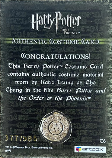 C6 - Cho Chang's Robe - Back