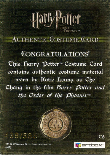 C6 - Cho Chang's Robe - Back