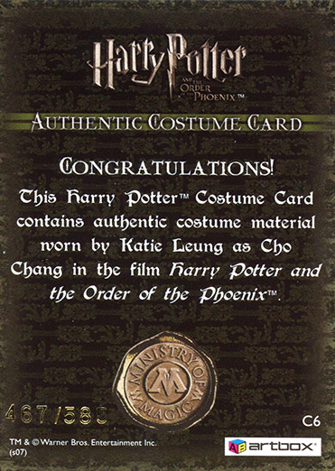 C6 - Cho Chang's Robe - Back