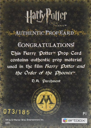P1 - D.A Parchment - Back