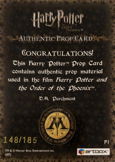 P1 - D.A Parchment - Back