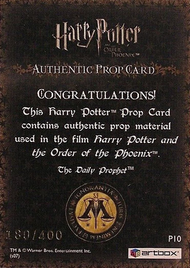 P10 - The Daily Prophet - Back