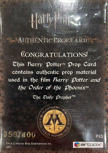 P10 - The Daily Prophet - Back