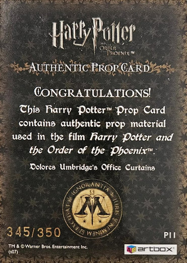 P11 - Dolores Umbridge's Office Curtains - Back