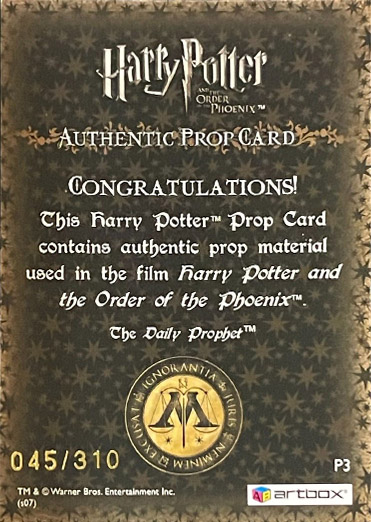 P3 - The Daily Prophet - Back