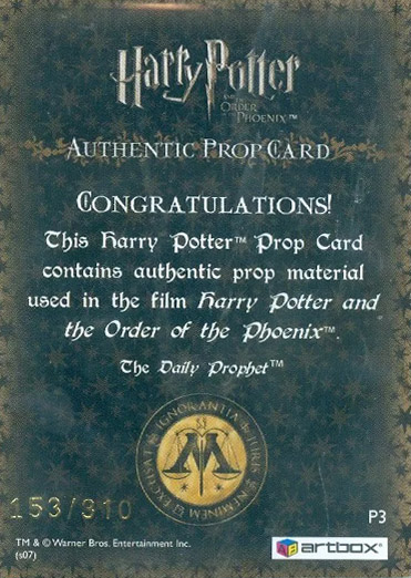 P3 - The Daily Prophet - Back