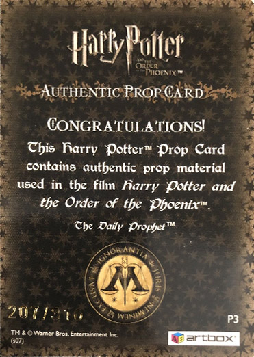 P3 - The Daily Prophet - Back