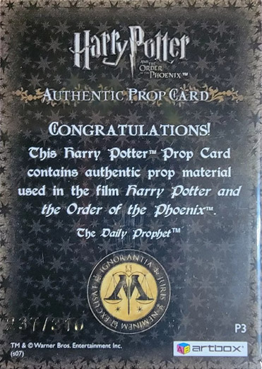 P3 - The Daily Prophet - Back