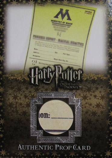 P6 - Dolores Umbridge's Progress Reports - Front