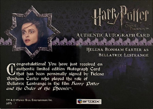 Helena Bonham Carter as Belatrix Le Stange - Back