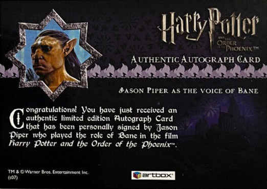 Jason Piper as Bane - Back