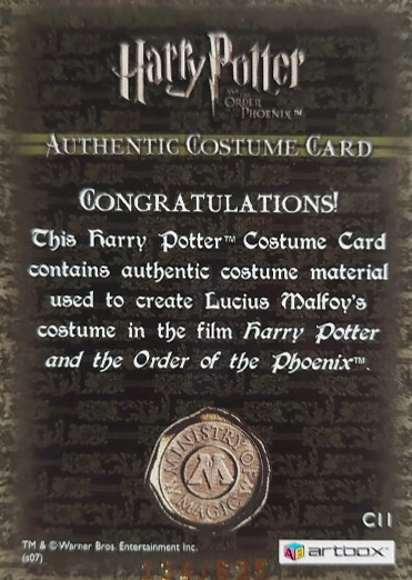 C11 - Lucius Malfoy Costume - Back