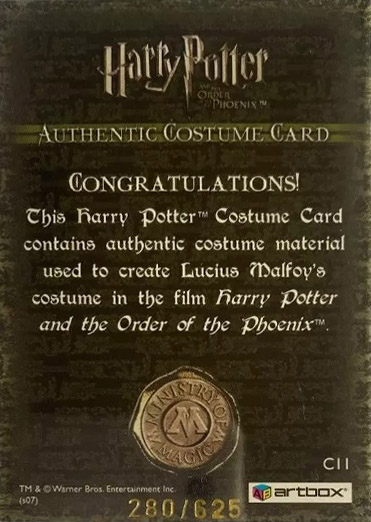 C11 - Lucius Malfoy Costume - Back