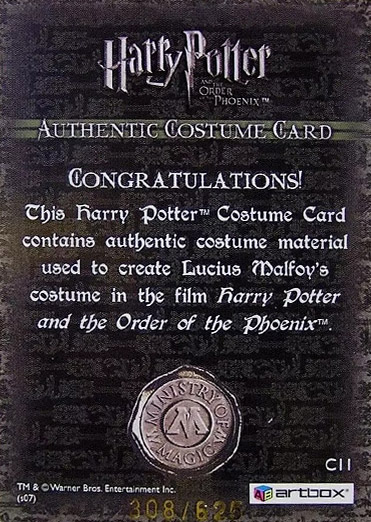 C11 - Lucius Malfoy Costume - Back