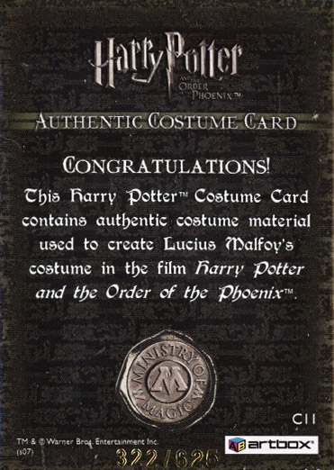 C11 - Lucius Malfoy Costume - Back