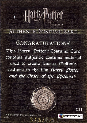 C11 - Lucius Malfoy Costume - Back