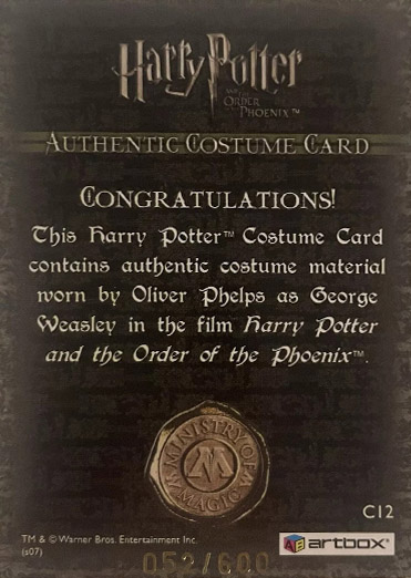 C12 - George Weasley's Beige Shirt - Back