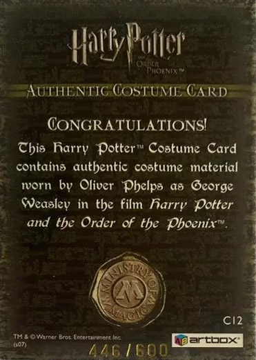 C12 - George Weasley's Beige Shirt - Back