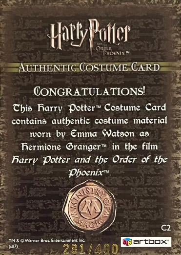 C2 - Hermione Granger's Sweater - Back