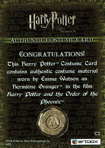 C2 - Hermione Granger's Sweater - Back