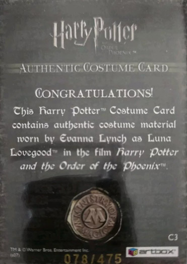 C3 - Luna Lovegood's School Sweater - Back