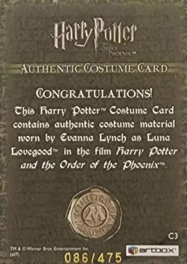 C3 - Luna Lovegood's School Sweater - Back