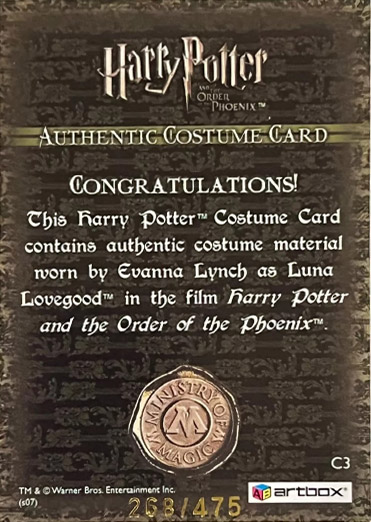 C3 - Luna Lovegood's School Sweater - Back