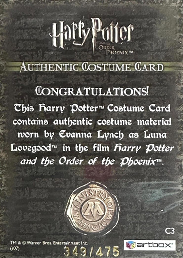 C3 - Luna Lovegood's School Sweater - Back