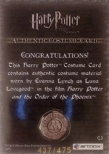 C3 - Luna Lovegood's School Sweater - Back