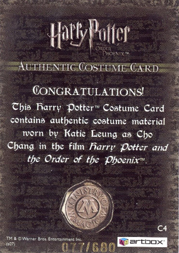 C4 - Cho Chang's Striped Sweater - Back