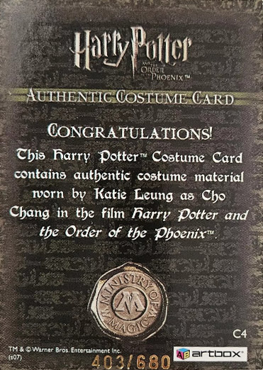 C4 - Cho Chang's Striped Sweater - Back