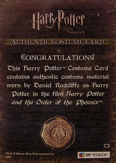 C5 - Harry Potter's School Sweater - Back