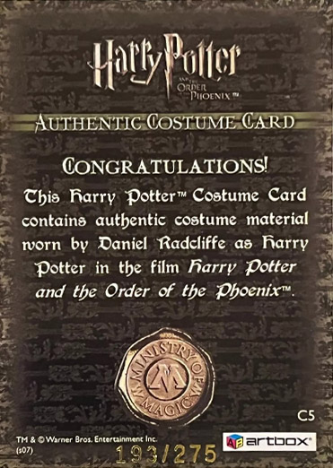 C5 - Harry Potter's School Sweater - Back