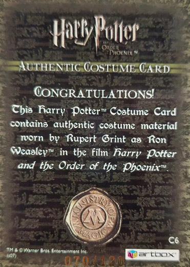 C6 - Ron Weasley's Tie - Back